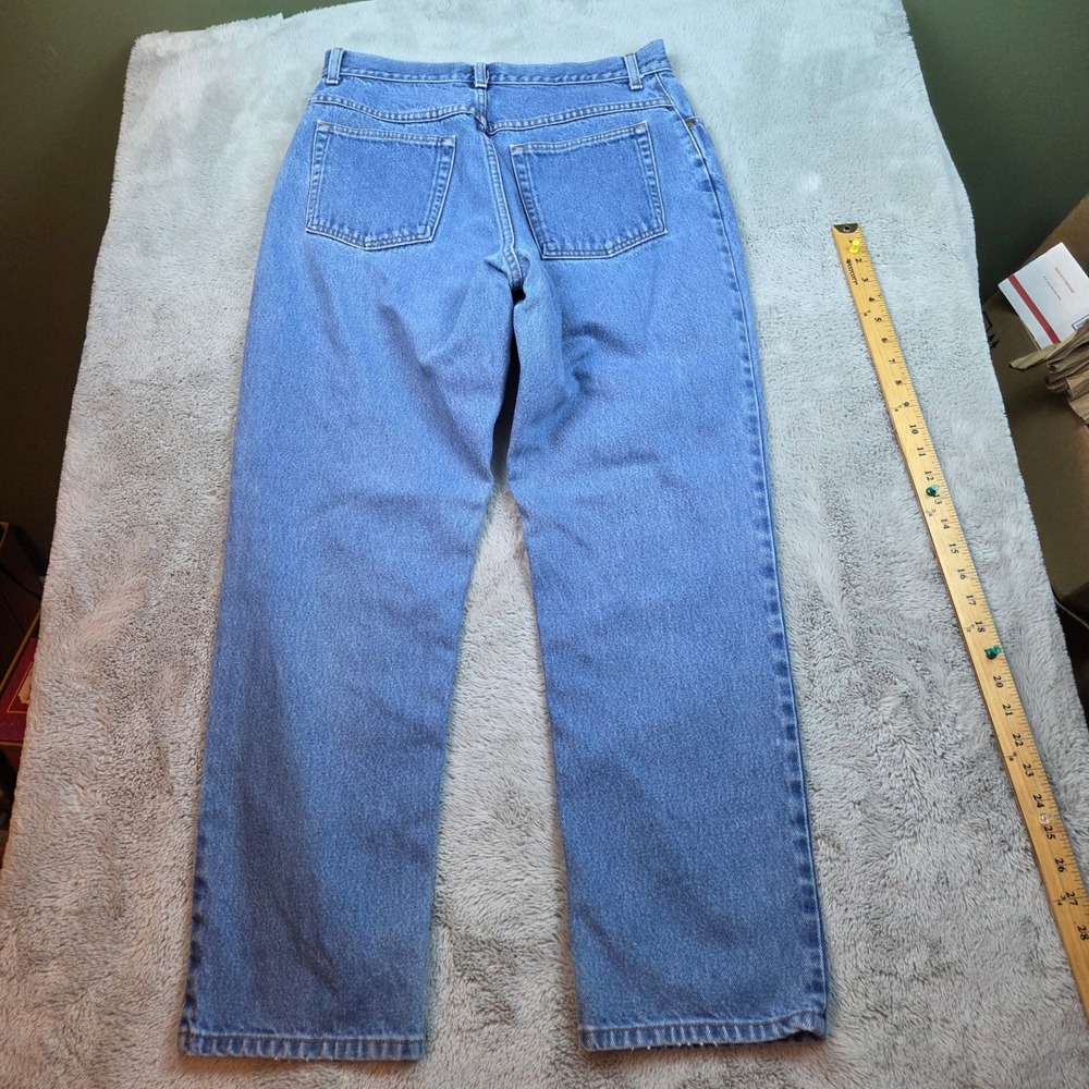 L.L. Bean‎ Original Fit Relaxed Jeans Womens 14 Reg Blue High Rise Straight Leg - Picture 7 of 9